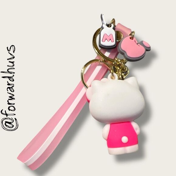 Bundle Sale 3 for $15 | Hello Kitty Keychain – Pink Strap with Charms - Picture 4 of 10
